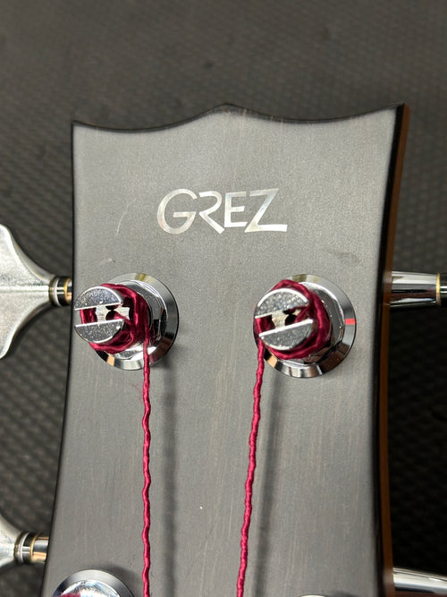Used Grez Guitars Custom Mendocino Short Scale Bass - Satin Black #1805 with Original Gig Bag