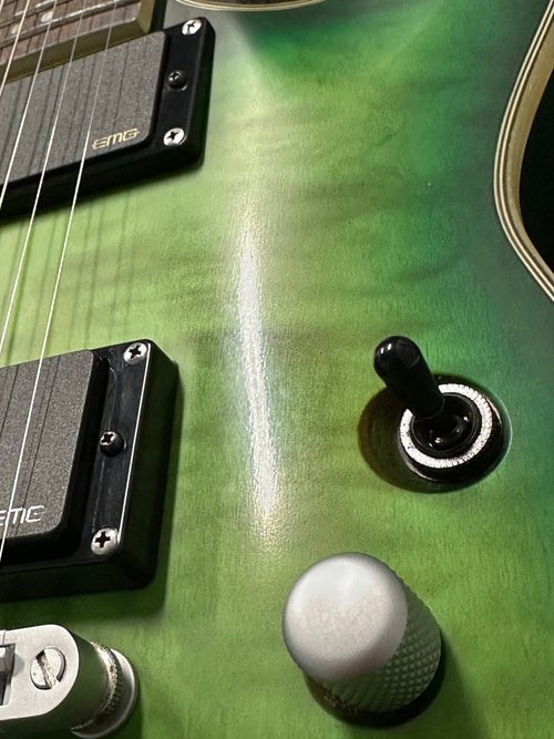 Used Schecter C-1 Platinum (2021) - Emerald Burst #61663 with Hard Case