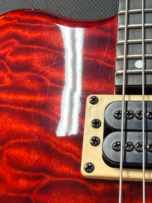 Used Carvin H2 Allan Holdsworth (1997) - Ruby Red Stain #57971 with Original Hard Case